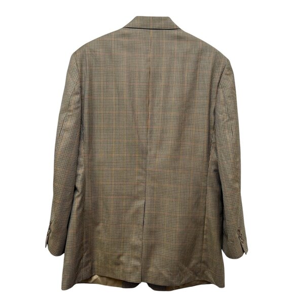 BROOKS BROTHERS Mens Wool Blazer 42R Brown Houndstooth Sport Coat Classic Preppy - Picture 3 of 16